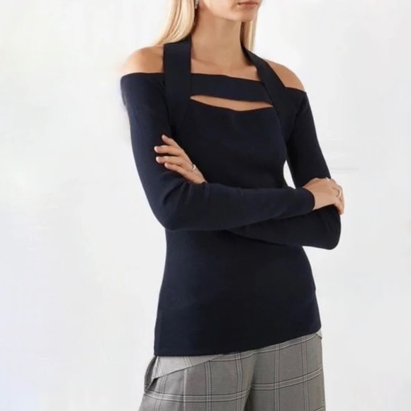 Dion Lee Cutout Merino Wool Sweater Sz S - Picture 2 of 4